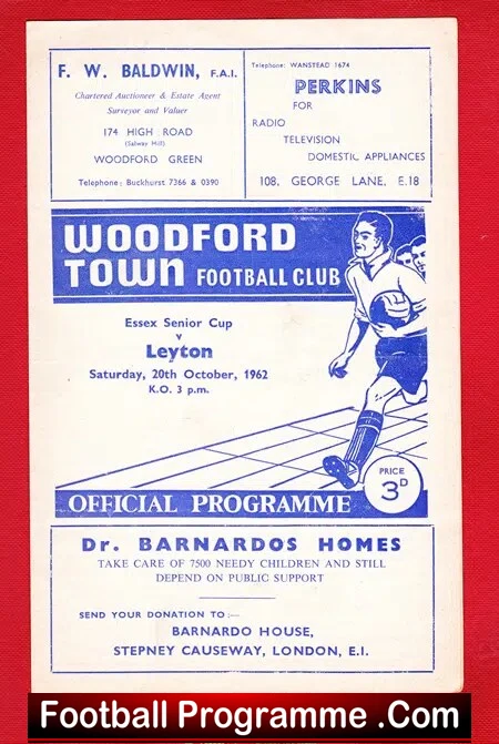 Woodford Town v Leyton 1962 – Essex Senior Cup