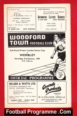Woodford Town v Wembley 1959 – London Senior Cup