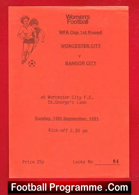 Worcester City Ladies v Bangor City 1991 – Women’s Football