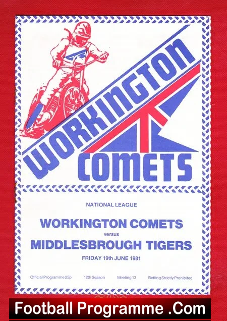 Workington Speedway v Middlesbrough 1981
