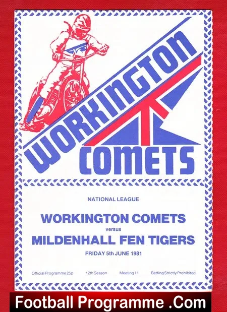 Workington Speedway v Mildenhall 1981