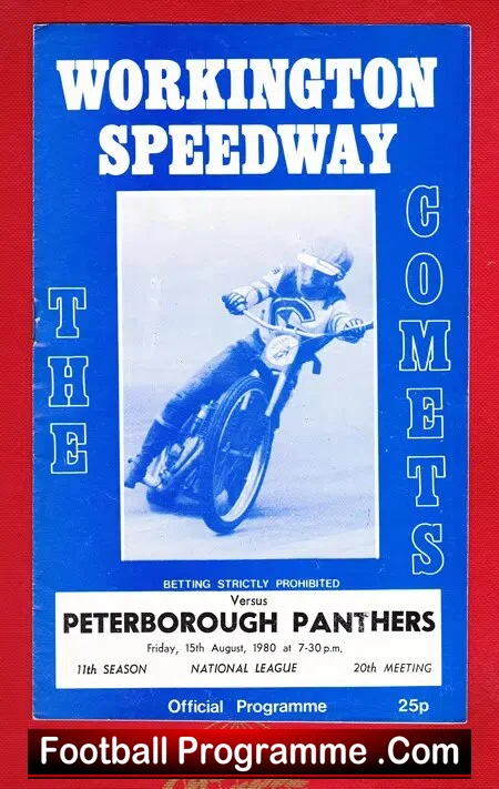 Workington Speedway v Peterborough 1980