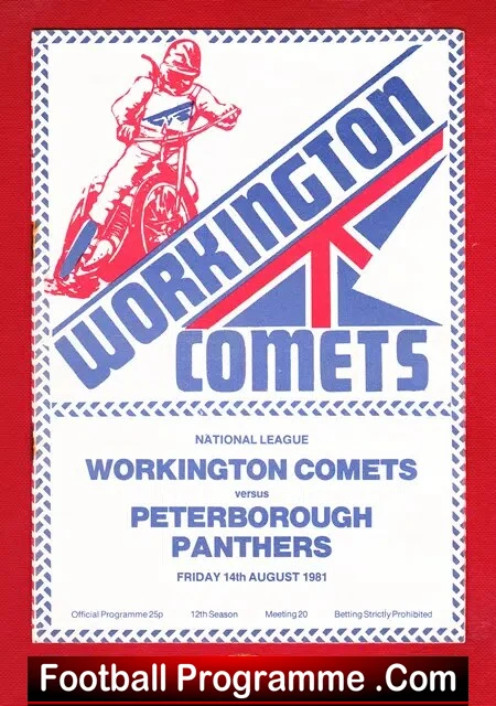 Workington Speedway v Peterborough 1981 – rs