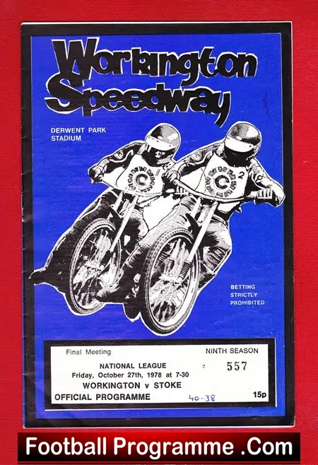 Workington Speedway v Stoke 1978