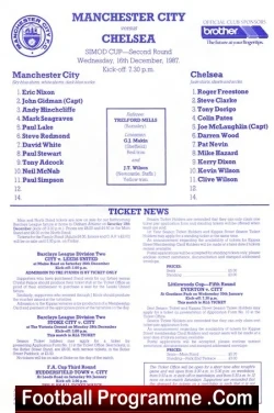 Manchester City v Chelsea 1987 – Simod Cup