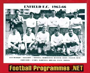 Enfield Football Club Team Picture 1965 - 1966