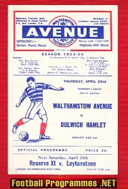 Walthamstow Avenue v Dulwich Hamlet 1954