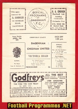 Dagenham v Chesham United 1958 – Corinthian League