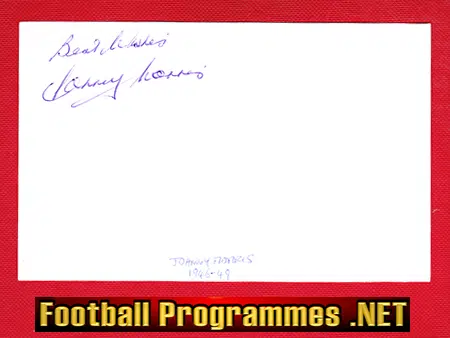 Manchester United Johnny Morris Autograph Signed 1946 – 1949