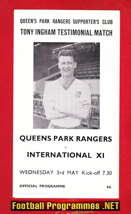 Tony Ingham Testimonial Benefit Match Queens Park Rangers QPR