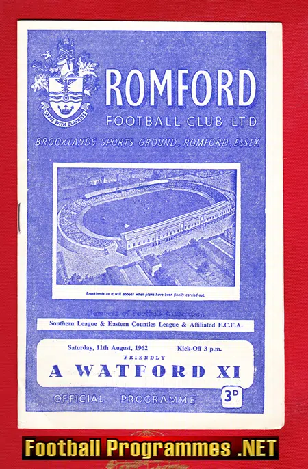 Romford v Watford 1962 - Friendly Match