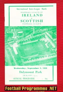 League Of Ireland v Scottish League 1959 - at Dalymount Park