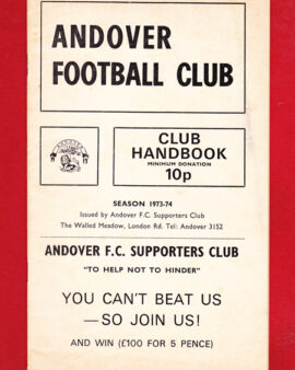 Andover Football Club Official Handbook 1973 – 1974