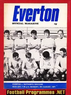 Everton v Nathanya Maccabi 1971 - Jewish Israel Football Team