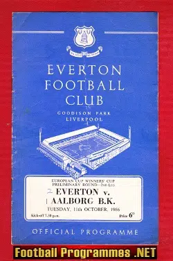 Everton v Aalborg BK 1966 - European Cup - Denmark Team