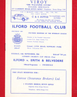 Ilford v Erith Belvedere 1966 – London Charity Cup Final
