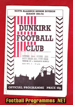 Dunkirk v Radcliffe Olympic 1993 – Notts Senior Cup