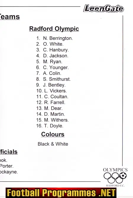 Arnold Town v Radford Olympic 1995 - Notts Senior Cup