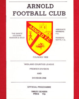 Arnold Town v Thoresby 1980 – Midland Counties League