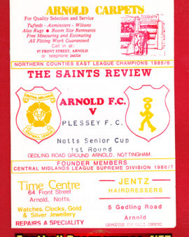 Arnold Town v Plessey 1986 – Nottingham Senior Cup