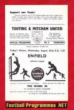Tooting Mitcham v Enfield 1967