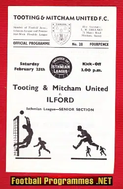 Tooting Mitcham United v Ilford 1967