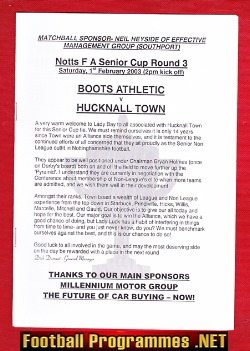Boots Athletic v Hucknall Town 2003