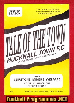 Hucknall Town v Clipstone Miners Welfare 1989