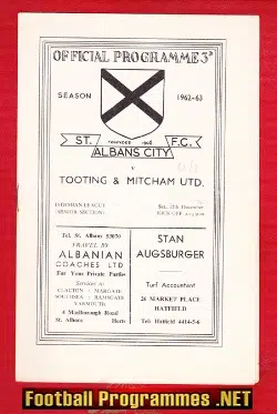 St Albans City v Tooting Mitcham 1962
