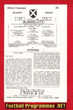 St Albans City v Woking 1964