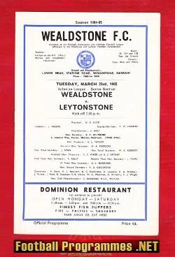 Wealdstone v Leytonstone 1965