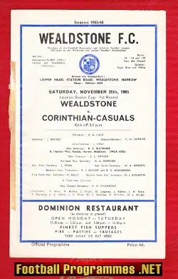 Wealdstone v Corinthian Casuals 1965
