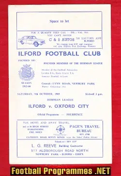Ilford v Oxford City 1965