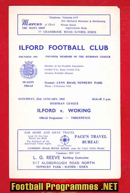 Ilford v Woking 1965