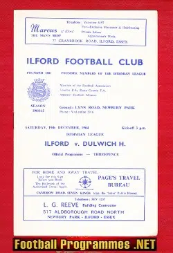 Ilford v Dulwich Hamlet 1964