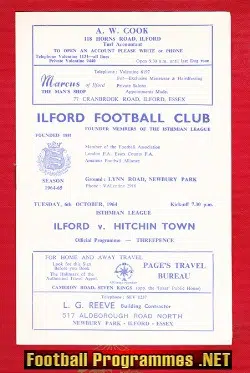 Ilford v Hitchin Town 1964