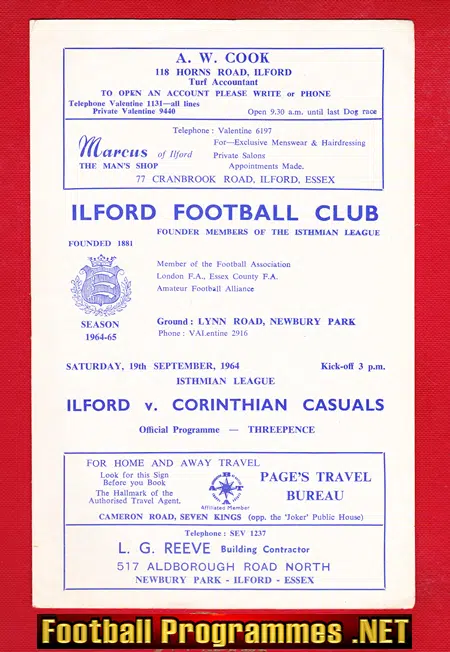 Ilford v Corinthian Casuals 1964