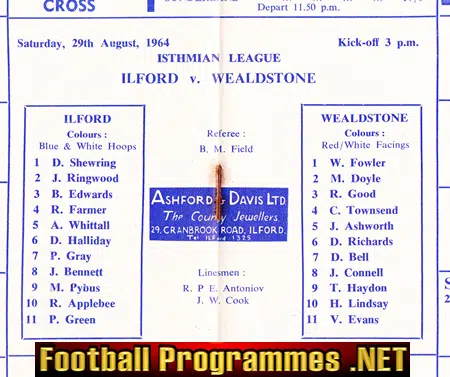 Ilford v Wealdstone 1964