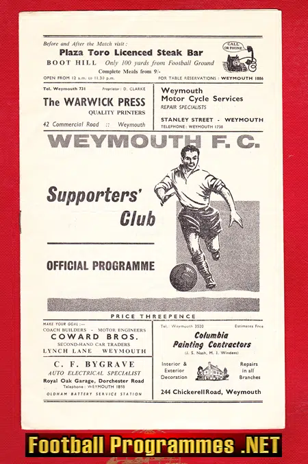 Weymouth v Yeovil Town 1964