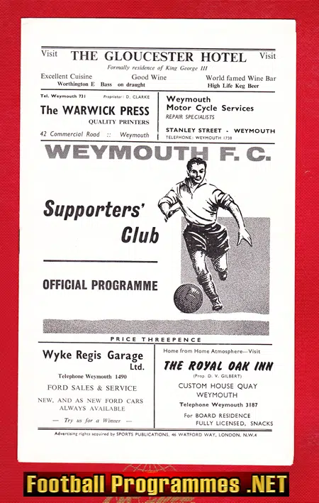 Weymouth v Wisbech Town 1962