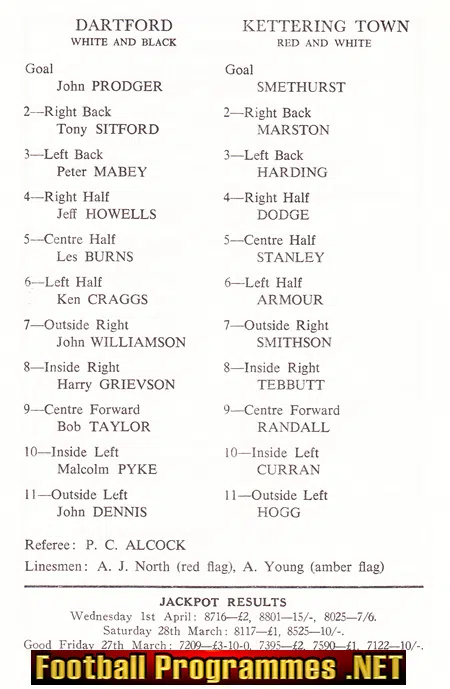 Dartford v Kettering Town 1964