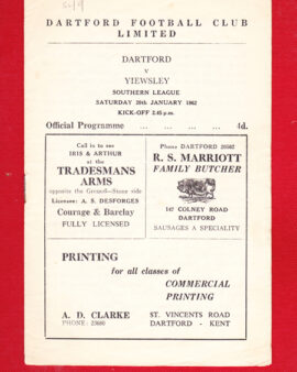 Dartford v Yiewsley 1962