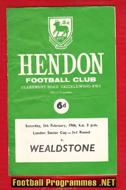 Hendon v Wealdstone 1966