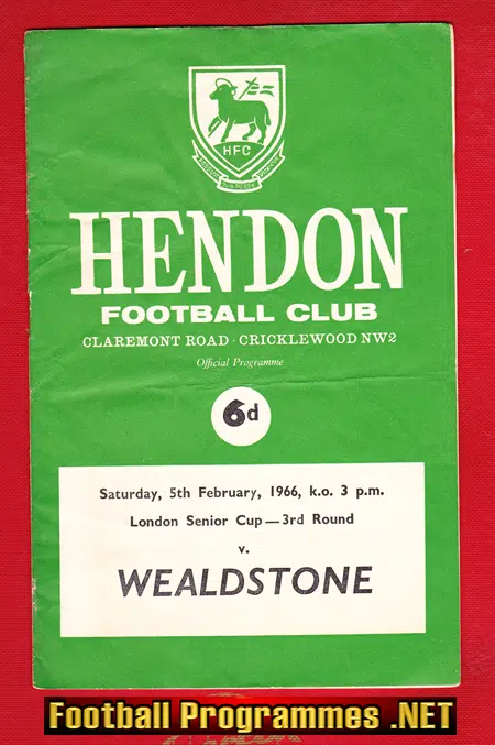 Hendon v Wealdstone 1966