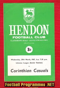 Hendon v Corinthian Casuals 1967