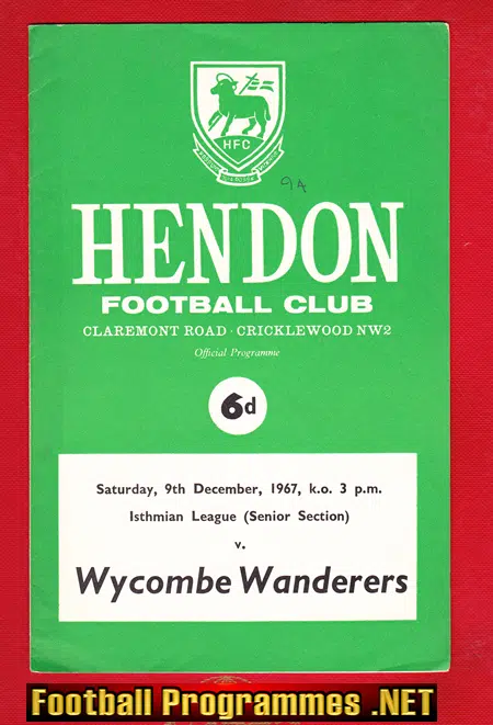 Hendon v Wycombe Wanderers 1967