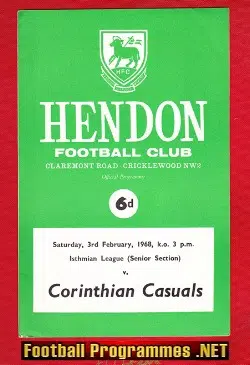 Hendon v Corinthian Casuals 1968
