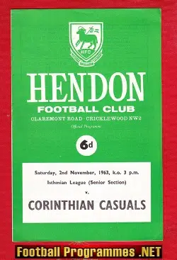 Hendon v Corinthian Casuals 1963