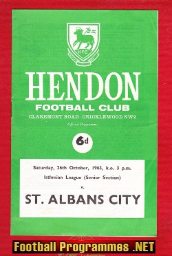 Hendon v St Albans City 1963
