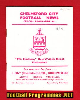 Chelmsford City v Poole Town 1962